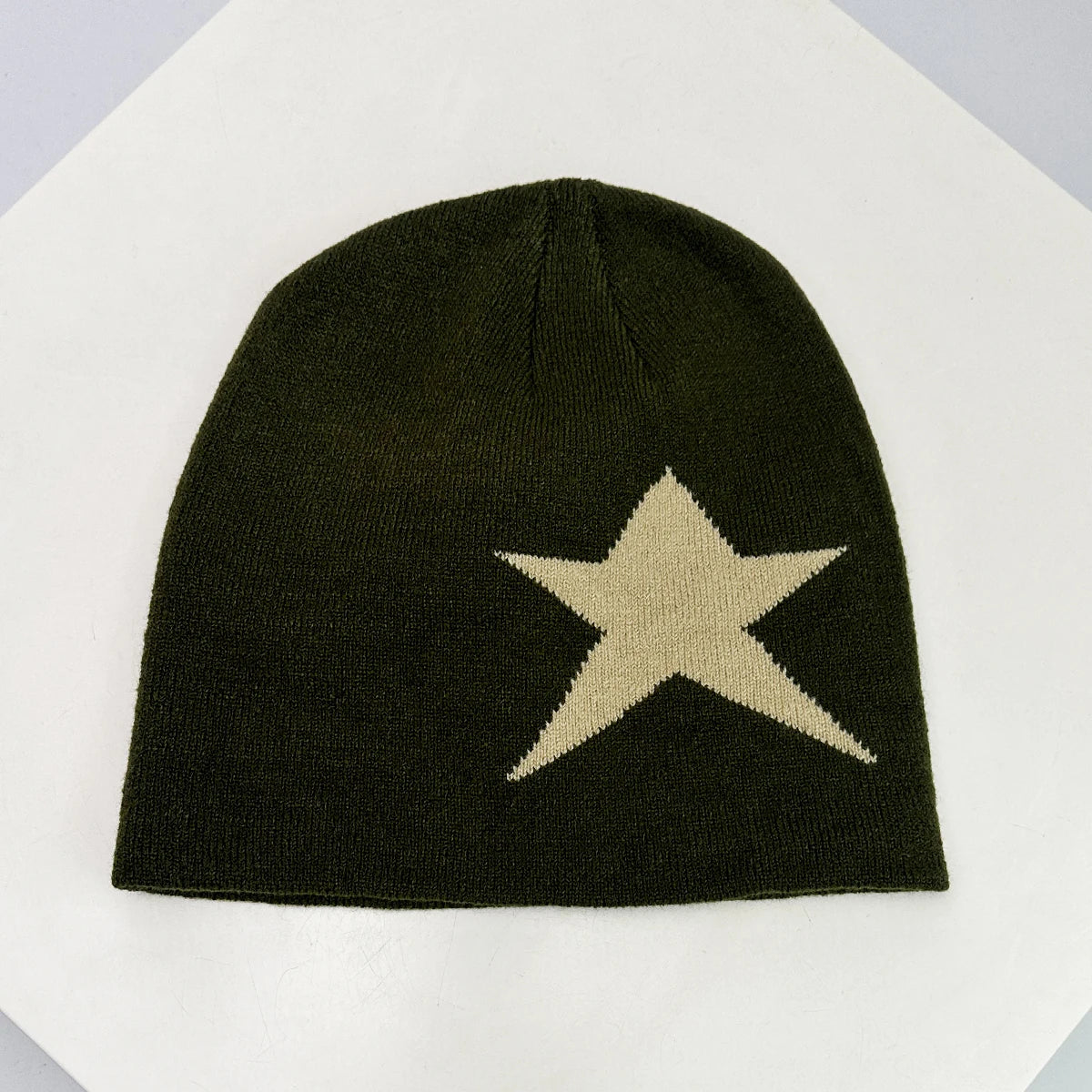 Star Print Knit Beanie – Unisex Hip Hop Streetwear Hat