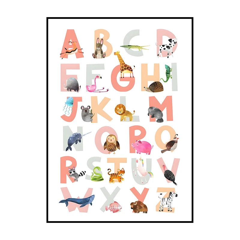 Dinosaur Alphabet Poster – Kids ABC Wall Art Print