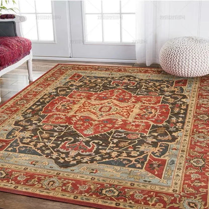 Bohemian Vintage Area Rug – Persian Floral Pattern for Living Room & Bedroom