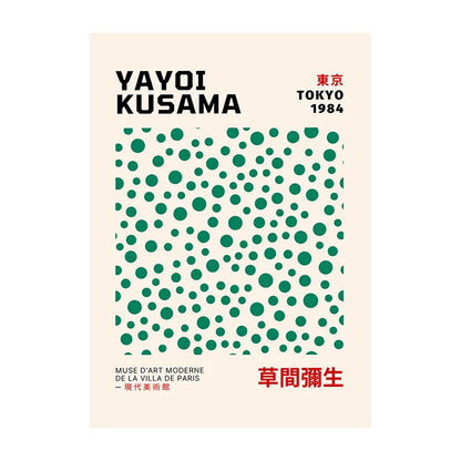 Yayoi Kusama Infinity Nets Poster – Abstract Wall Art Print Unframed