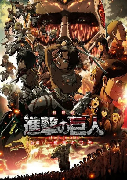 Attack Titan Canvas Poster – Attack on Titan Anime Wall Art