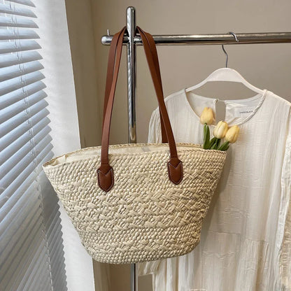 Big Weave Zipper Summer New Fashion Shoulder Bags