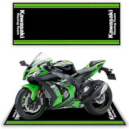 Motorcycle Runner Rug – Anti-Slip Racing Design Long Carpet for Garage & Bedroom