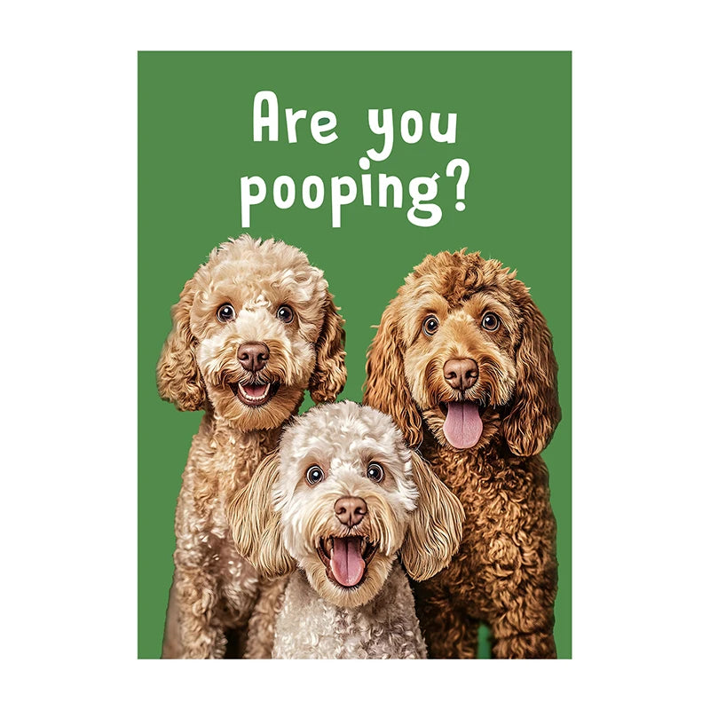 Funny Cow Poster – Are You Pooping? Farm Animal Bathroom Art
