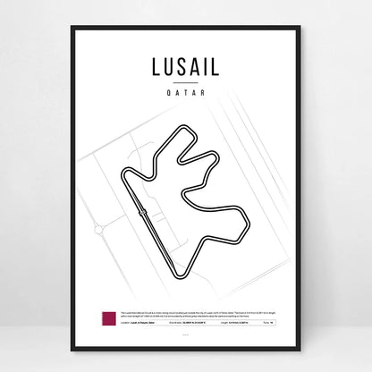 F1 Race Track Map Poster – Formula 1 Circuit Wall Art Print
