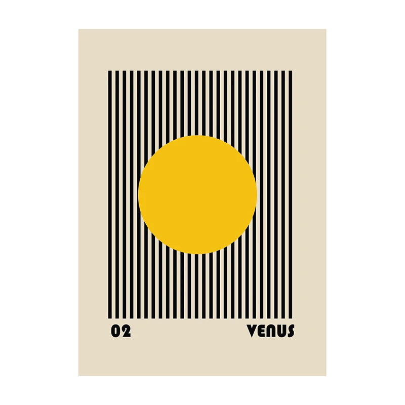 Bauhaus Geometric Abstract Art Poster – Minimalist Wall Print