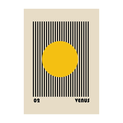 Bauhaus Geometric Abstract Art Poster – Minimalist Wall Print