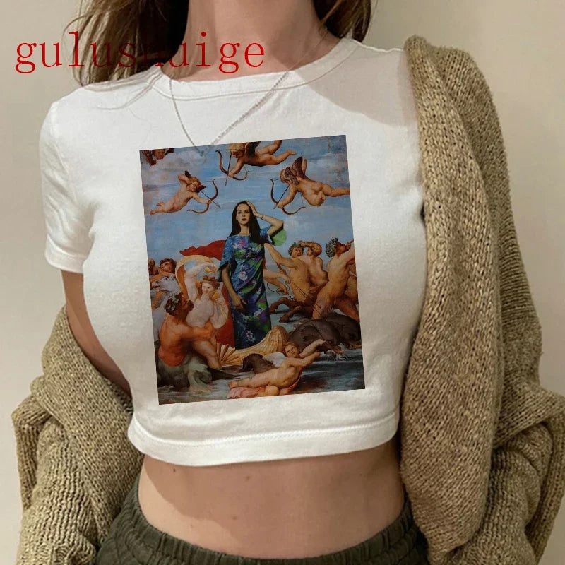 Lana Del Rey Ultraviolence Graphic Crop Top – Women's Vintage Short Sleeve Tee