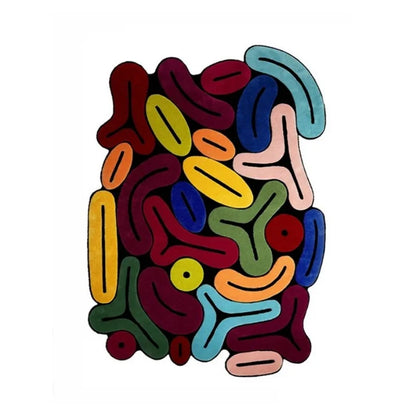 Irregular Art Plush Area Rug – Modern Abstract Non-Slip Carpet