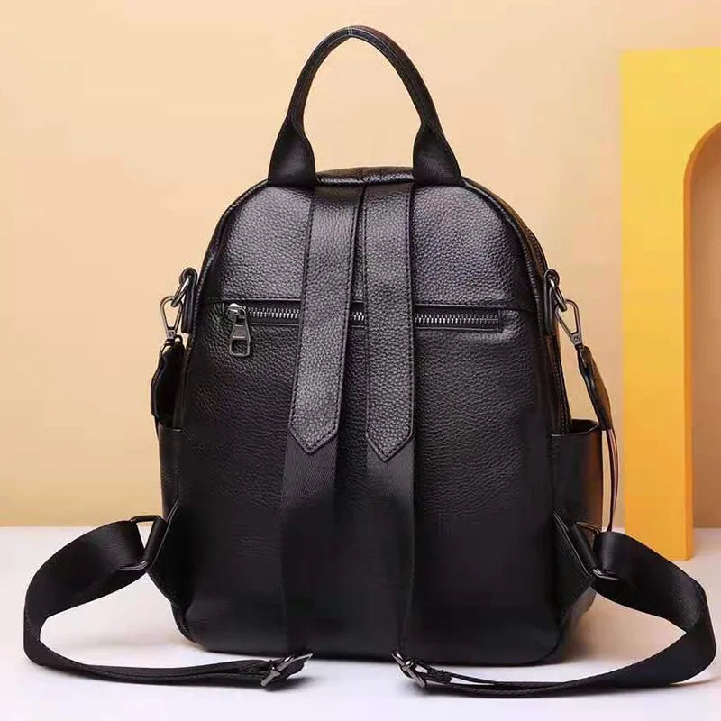 Designer Genuine Leather Women's Backpack – Luxury Cowhide