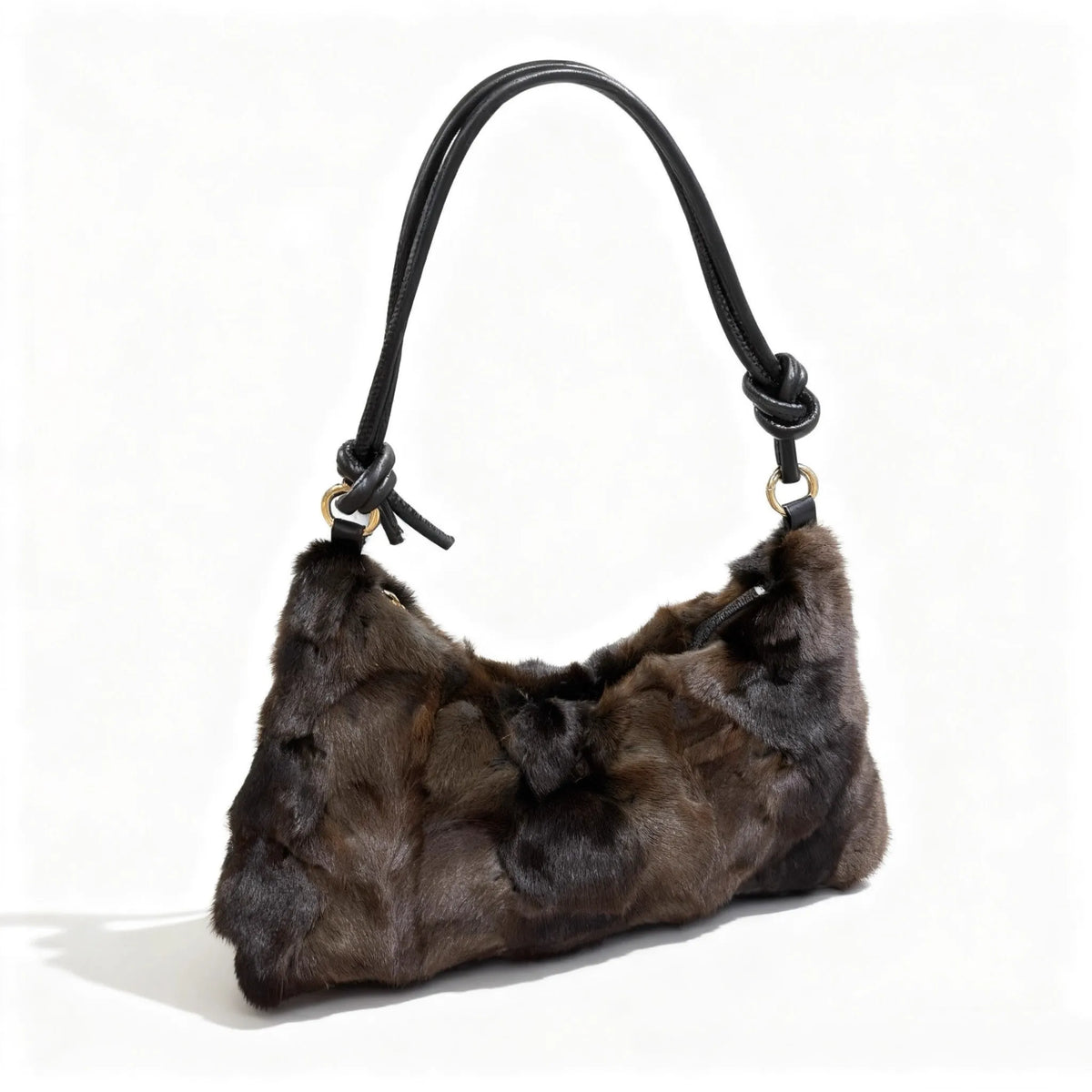 Mink Fur Shoulder Bag – Luxury Women's Crossbody Handbag