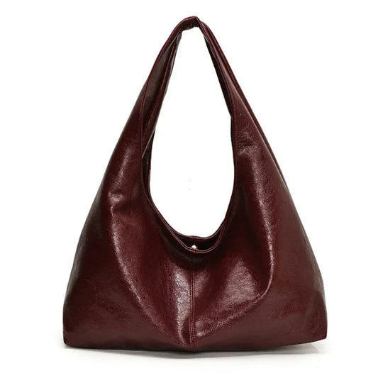 Large Capacity PU Leather Hobo Underarm Bags