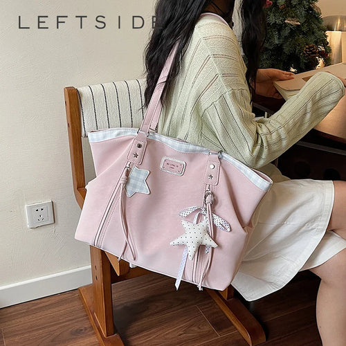 Large Canvas Tote Bag for Women – Korean Style Shoulder Bag