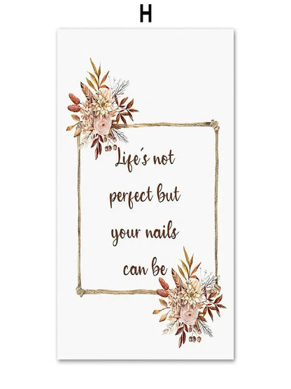 Beauty Salon Wall Art Print – Nordic Boho Nail Salon Poster