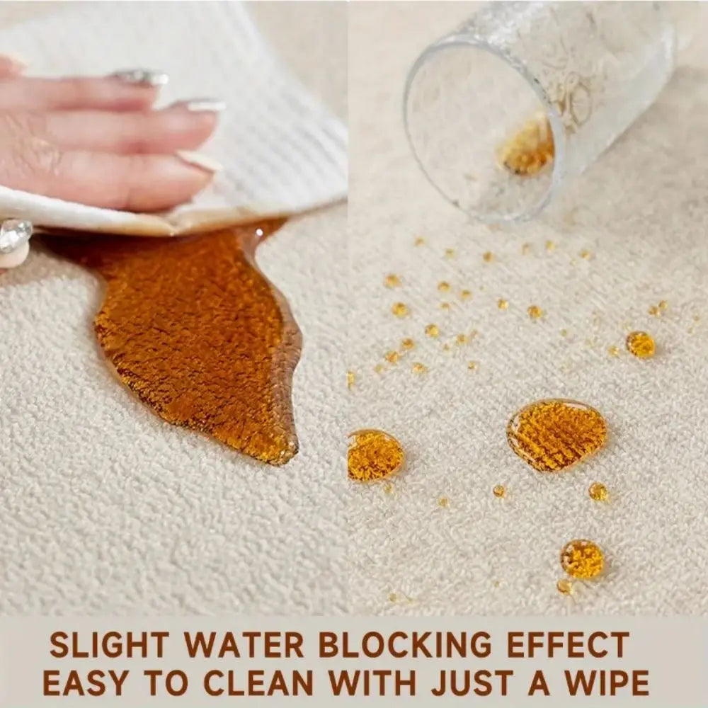Wabi-Sabi Oval Rug – Minimalist Non-Slip Bedroom Floor Mat