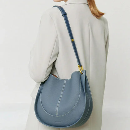 Genuine Leather Hobo Shoulder Bag – Women's Luxury Tote