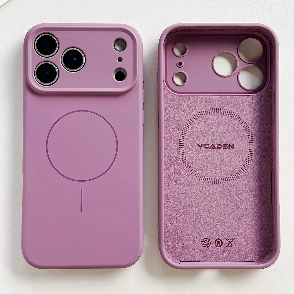 Original Magnetic Liquid Silicone Case Iphone 17 15 16 14 Pro Max Air Plus Magsafe Wireless Charge