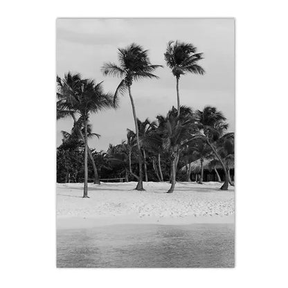Beach Surf Wall Art Poster – Camper Van & Ocean Landscape