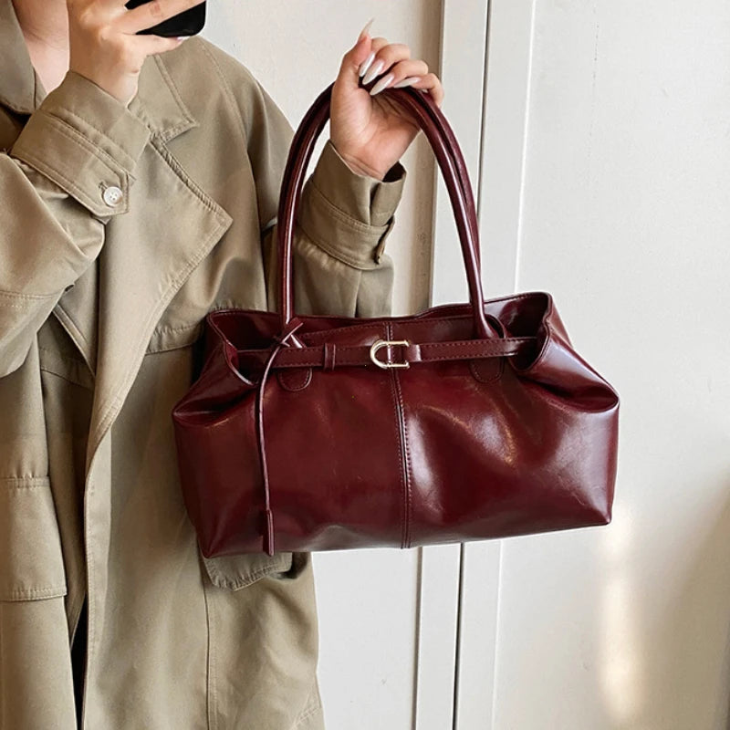 Vintage Handbag for Women Large Capacity New Underarm Commuting Bag
