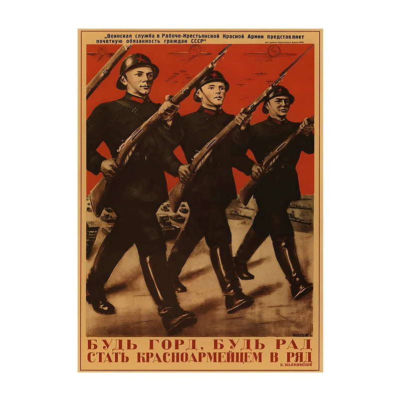 Soviet USSR Vintage Propaganda Poster – Stalin Portrait Retro Wall Art Print