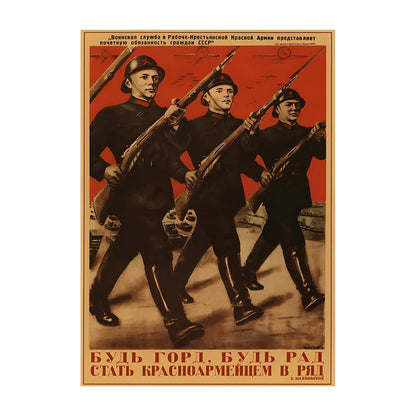 Soviet USSR Vintage Propaganda Poster – Stalin Portrait Retro Wall Art Print