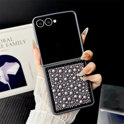 Samsung Galaxy Z Flip Case 3D Pearl Glitter – Luxury Bling Cover
