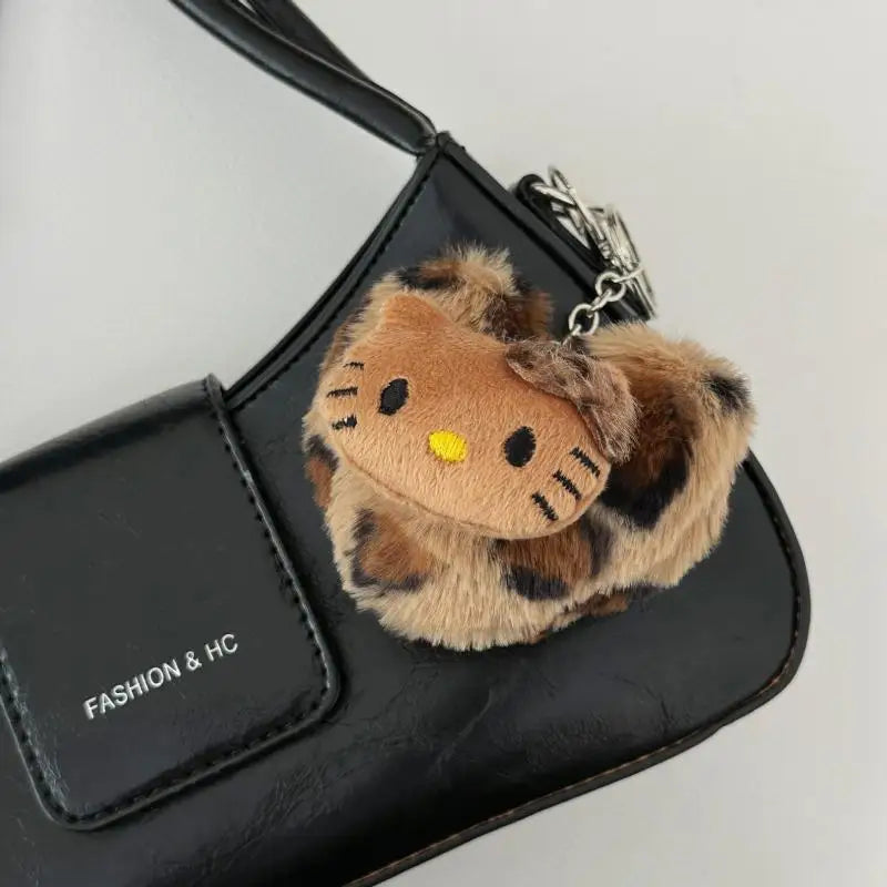 Hello Kitty Leopard Bag Keychain Pendant