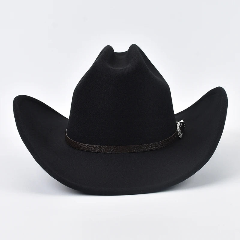 Western Cowboy Hat – Unisex Vintage Wide Brim Felt Hat