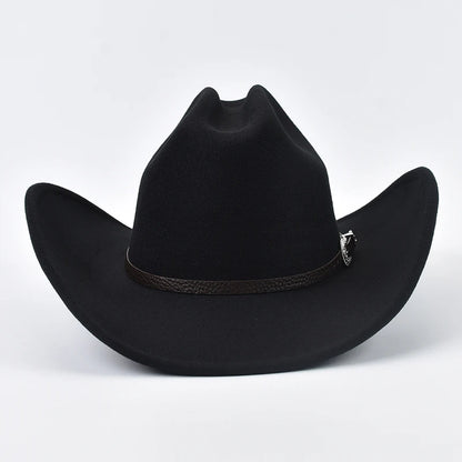 Western Cowboy Hat – Unisex Vintage Wide Brim Felt Hat