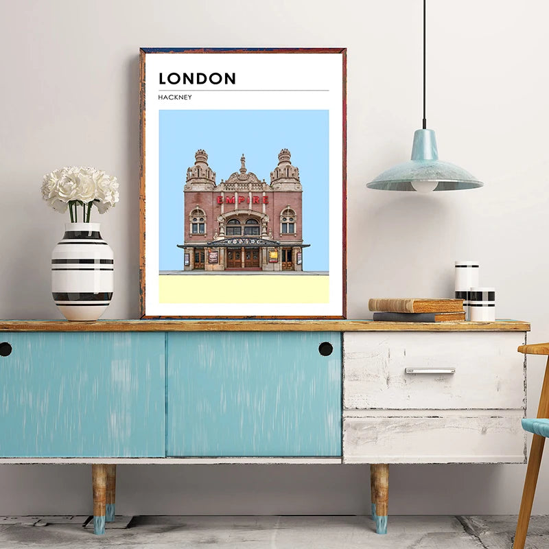 Famous City Architecture Wall Art Poster – Canvas Print for Living Room
