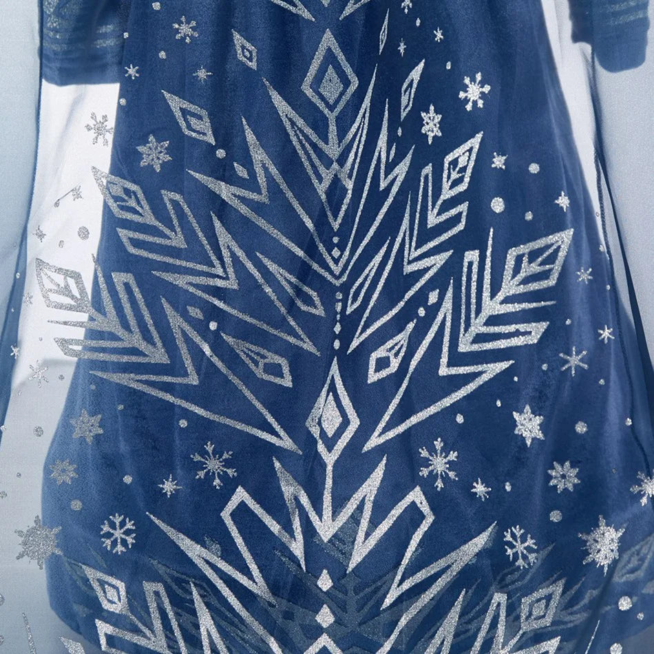 Girls Elsa Princess Dress Snow Queen Costume