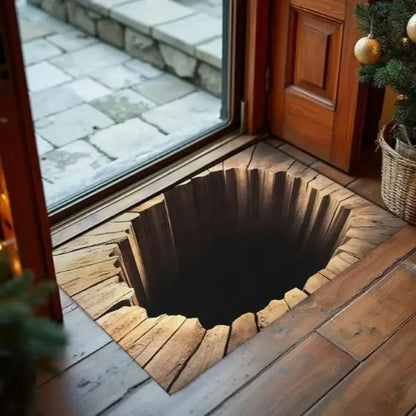 3D Optical Illusion Trap Door Rug – Non-Slip Floor Mat