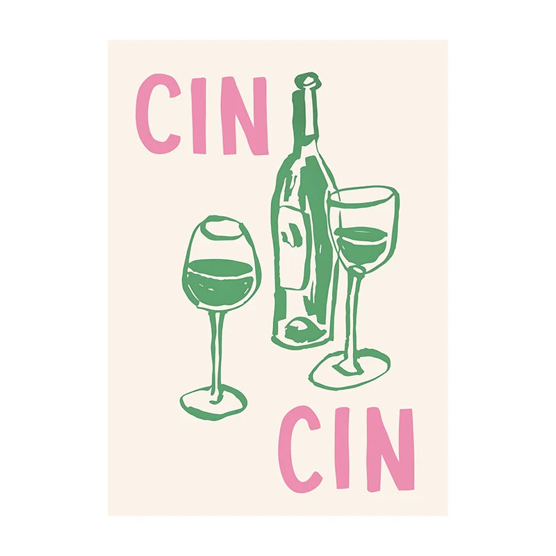 Minimalist Kitchen Wall Art Poster – Food Print for Home Decor