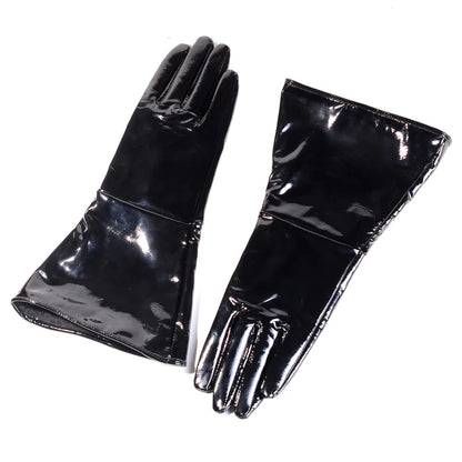 Men's Leather Gauntlet Gloves – Long Cuff Motorcycle & Medieval Style