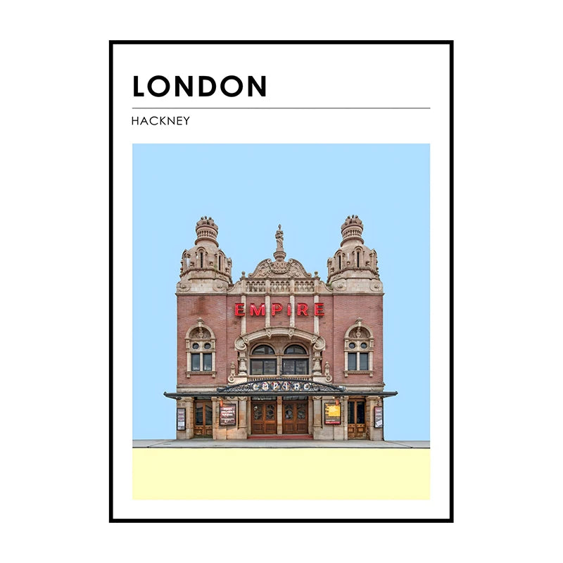 Famous City Architecture Wall Art Poster – Canvas Print for Living Room