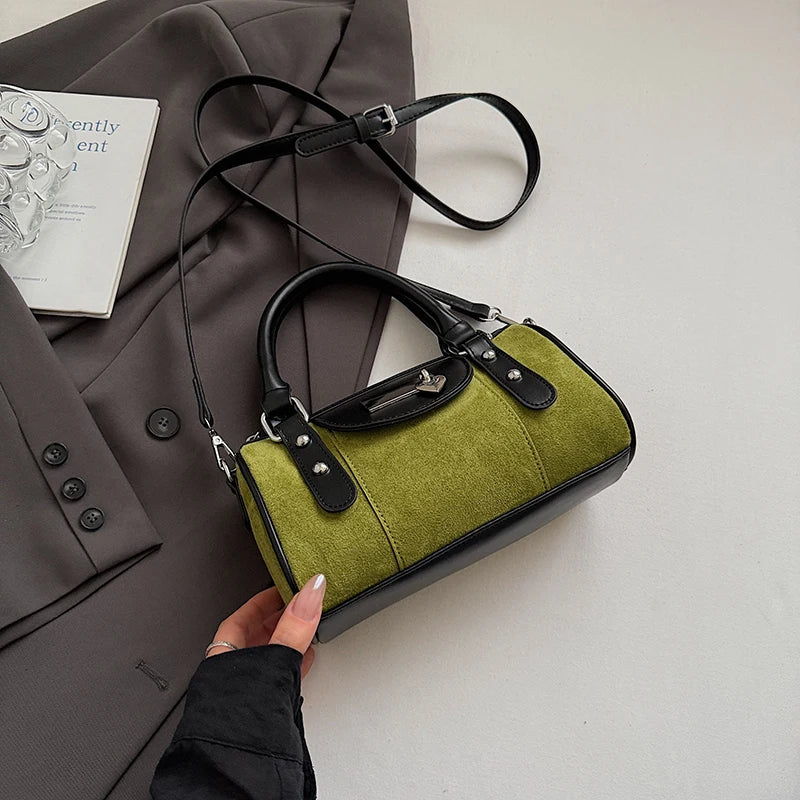 Vintage Small Faux Suede Shoulder Bags