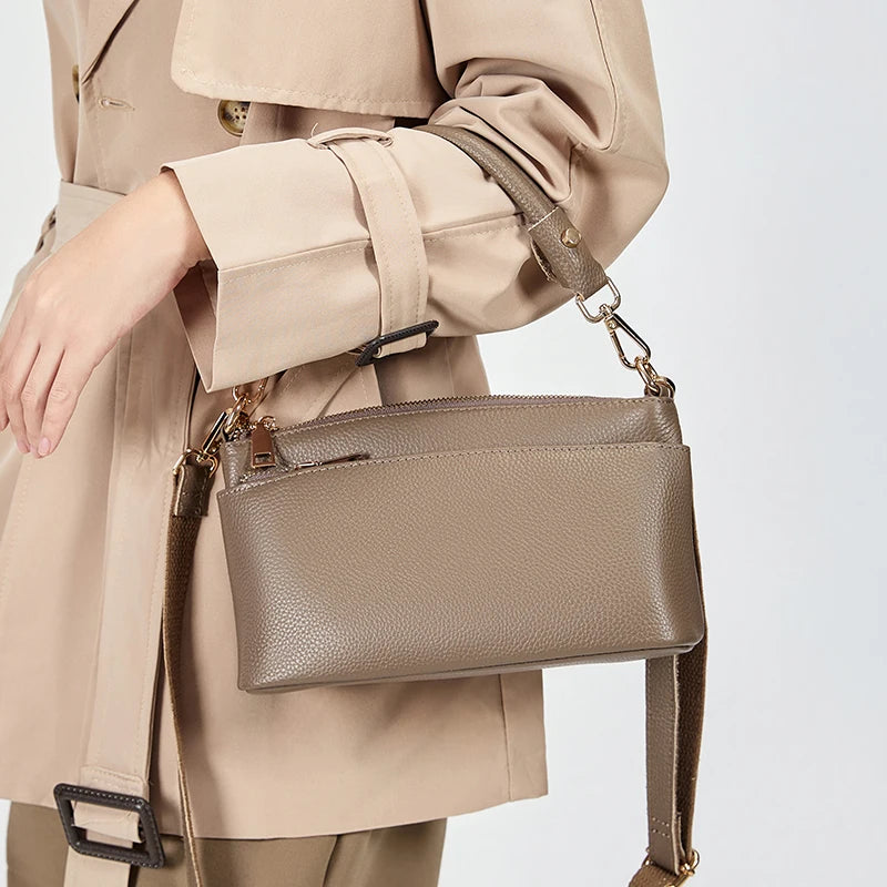 Women Cowhide Genuine Leather Shoulder Bag