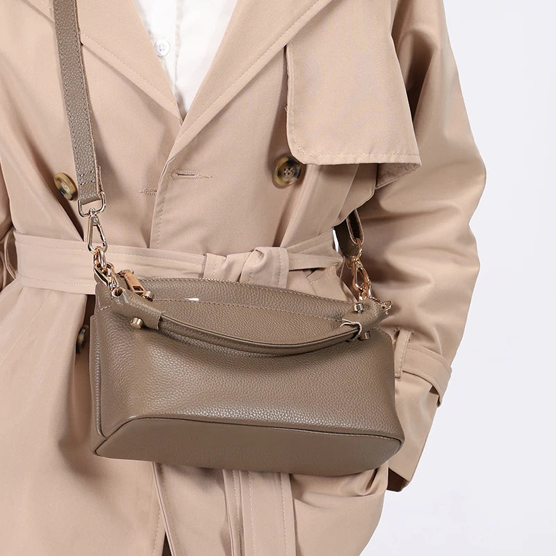 Women Cowhide Genuine Leather Shoulder Bag