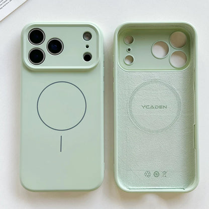Original Magnetic Liquid Silicone Case Iphone 17 15 16 14 Pro Max Air Plus Magsafe Wireless Charge