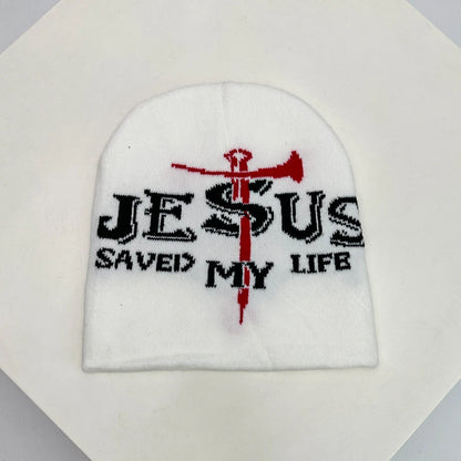 Hip Hop Letter Print Knitted Beanie Hat – Streetwear