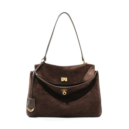 New Women Suede Leather Bag Shoulder Handbag