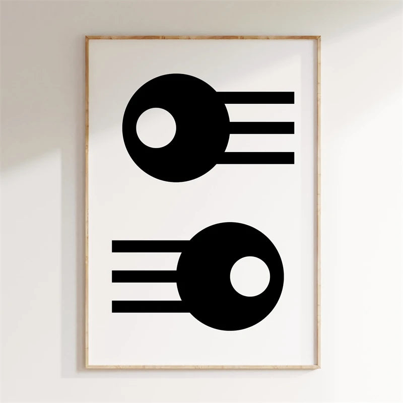 Minimalist Abstract Geometric Canvas Wall Art Poster