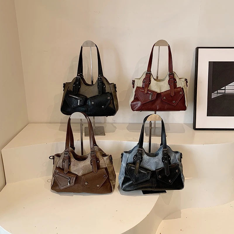 Retro Trendy Shoulder Bags European American High-quality Handbag