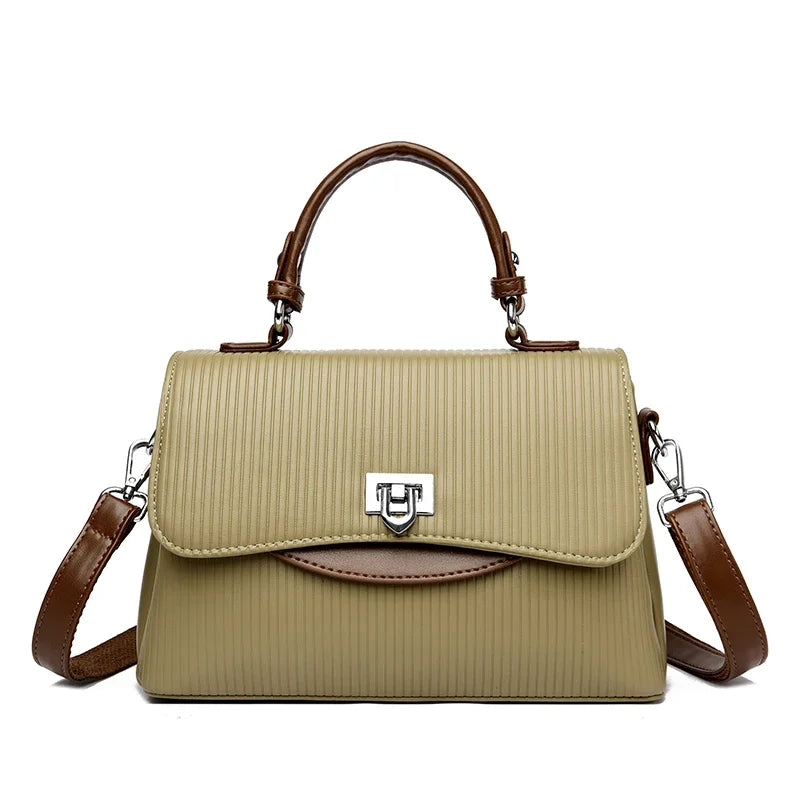 Designer Leather Handbag for Women – Multilayer Crossbody Shoulder Bag