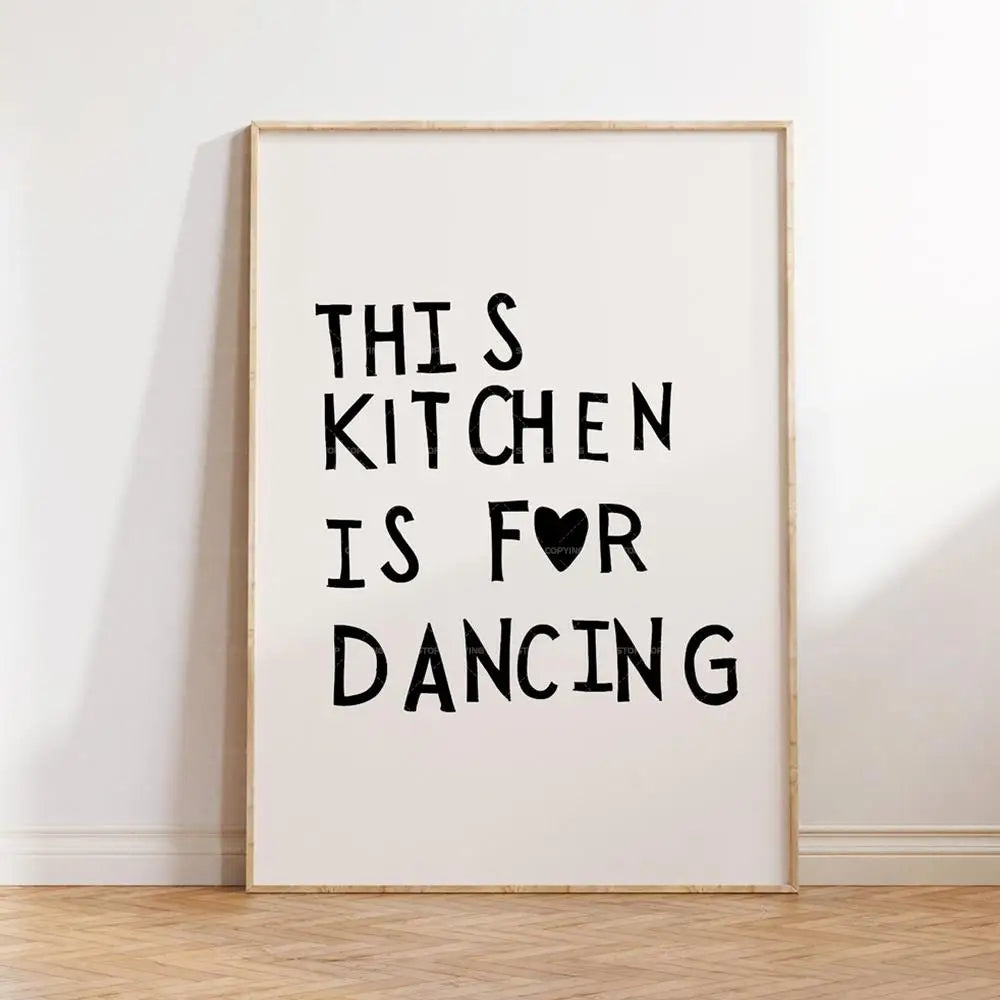 Funny Chef Quote Canvas Wall Art Poster – “Chef Was Cute” Kitchen Print