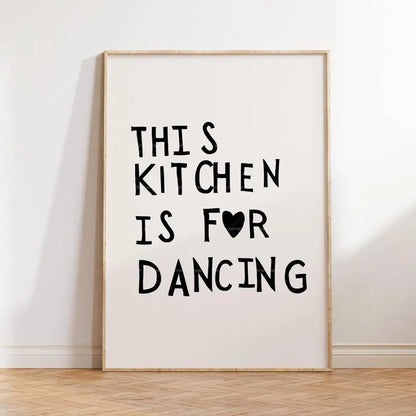 Funny Chef Quote Canvas Wall Art Poster – “Chef Was Cute” Kitchen Print