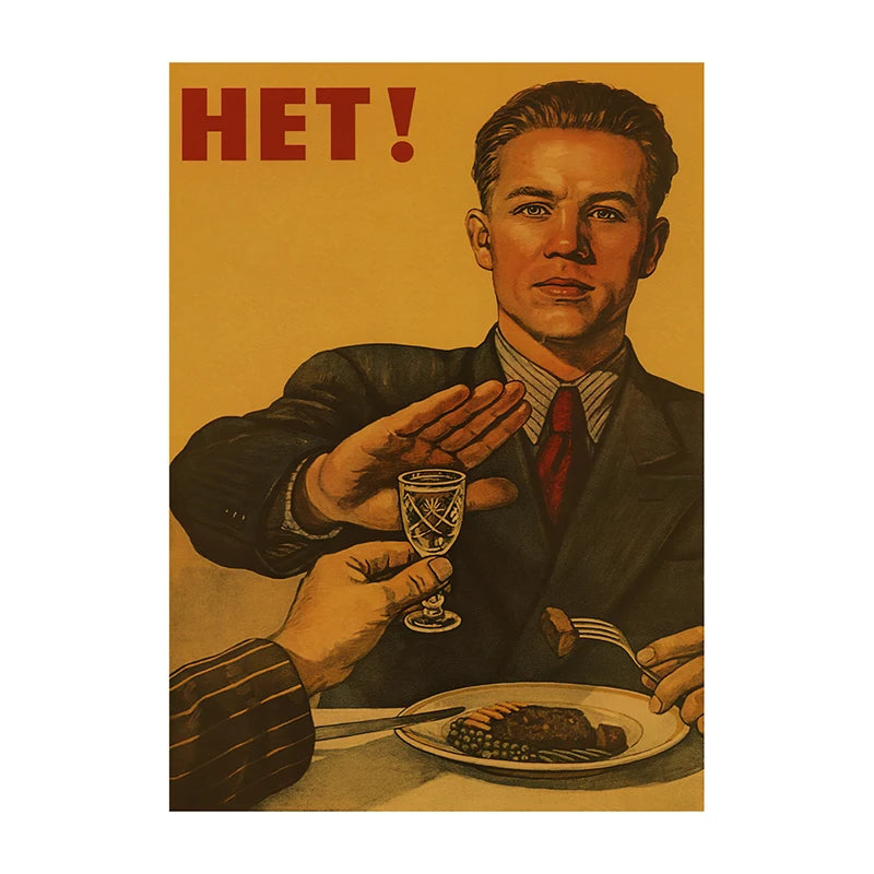 Soviet USSR Vintage Poster Wall Art Print – Retro CCCP Canvas Decor