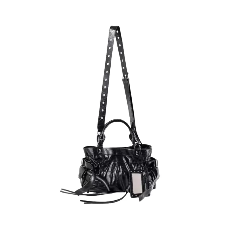 Punk Studded Shoulder Bag – Women's Y2K Gothic PU Leather Handbag with Rivets