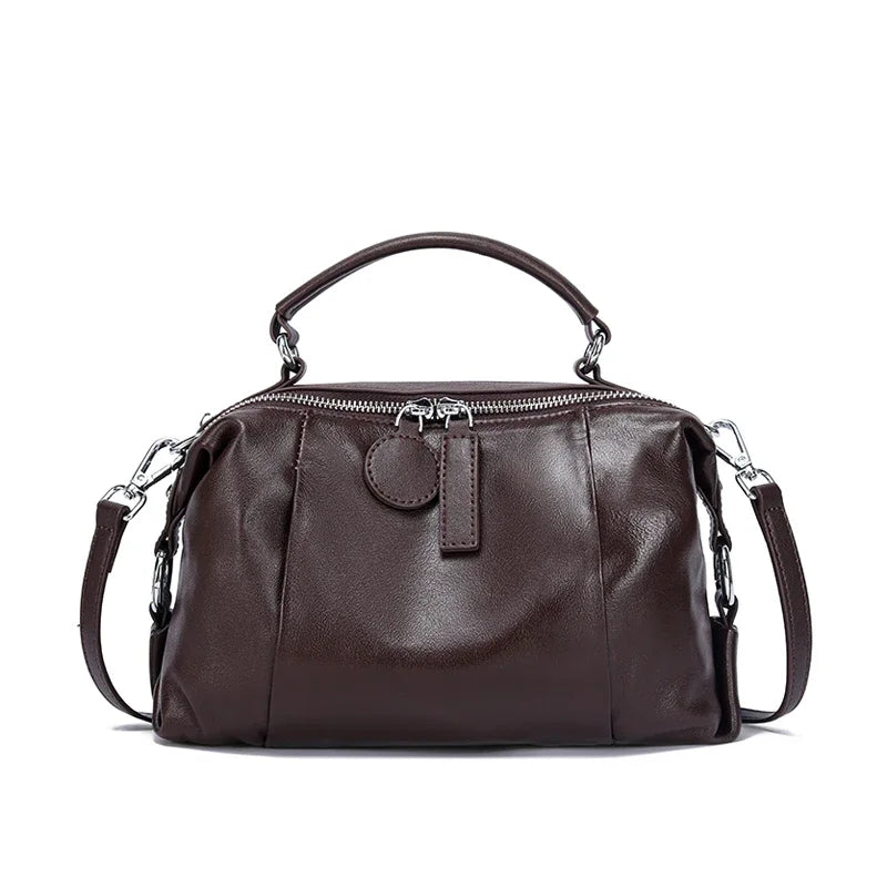 Retro Women's Genuine Cowhide Leather Shoulder Bag