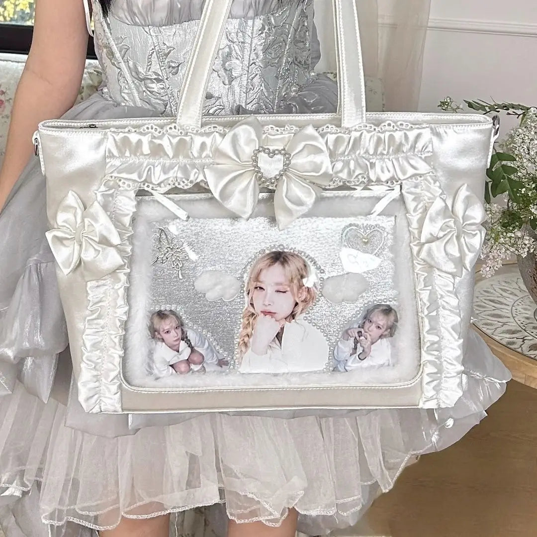 New Lace Bow Ribbon JK Uniform Shoulder Bag
